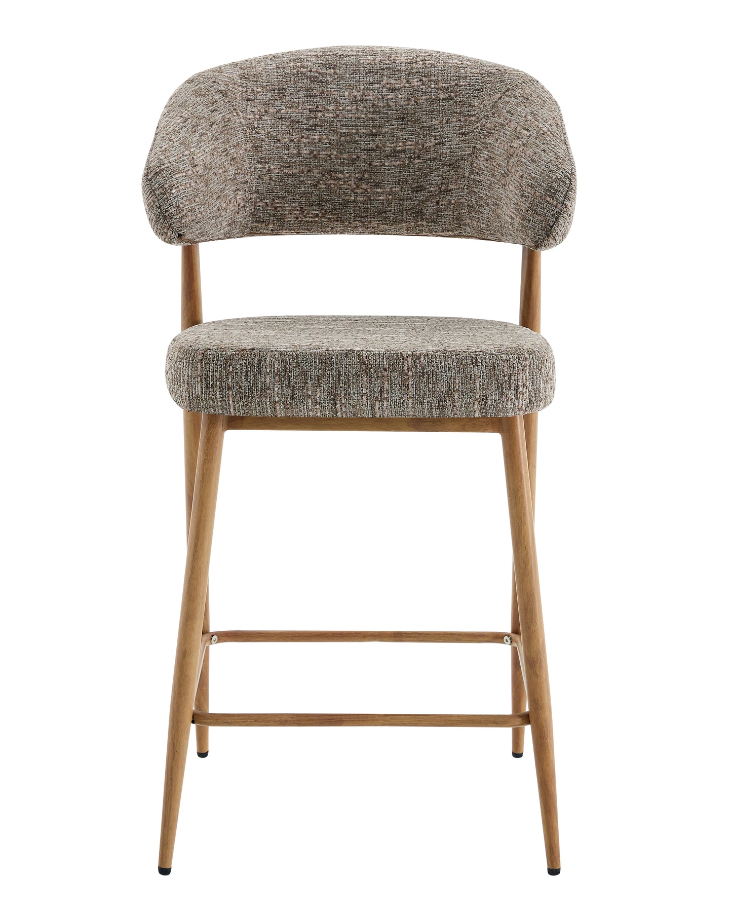 Chaise haute tabouret de bar en tissu anti tache, 55x52,5xH95CM - LUCIA (hauteur assise - 64cm)