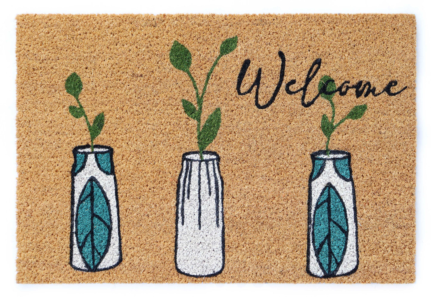 Tapis d’entrée Paillasson coco naturel, 40x60CM, EP 1,5CM