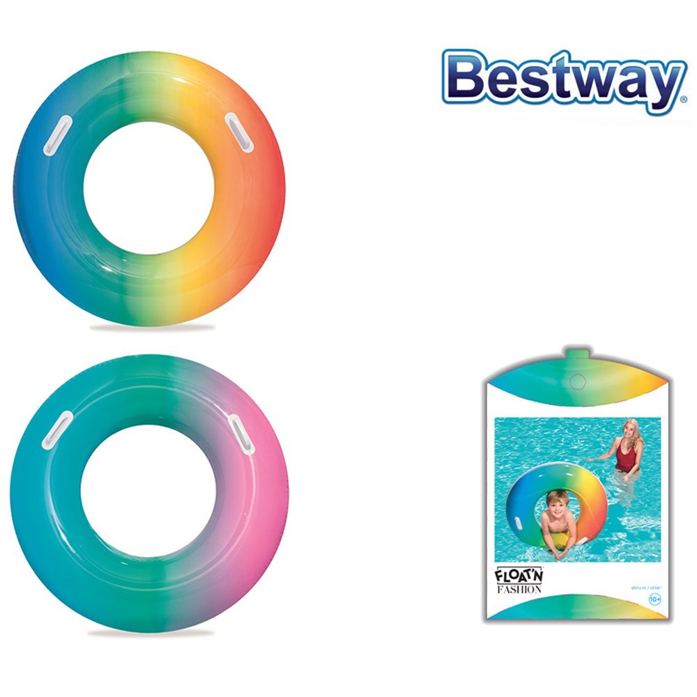 Bouee gonflable arc en ciel D91 cm