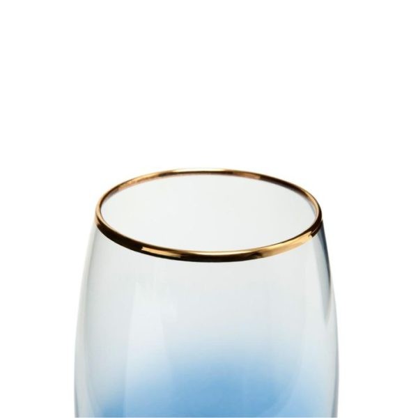 Verre 50CL BLEU Contour doré - GALAXY