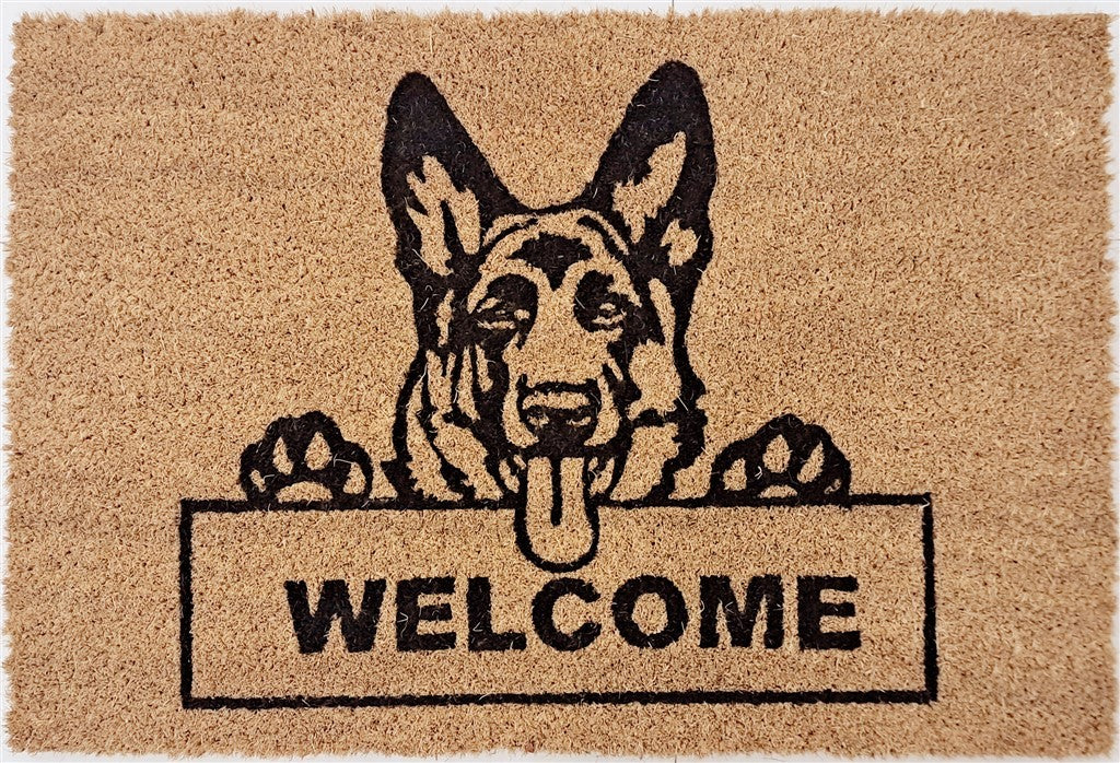Tapis d’entrée Paillasson coco naturel WELCOME 40x60cm ep 1,5cm