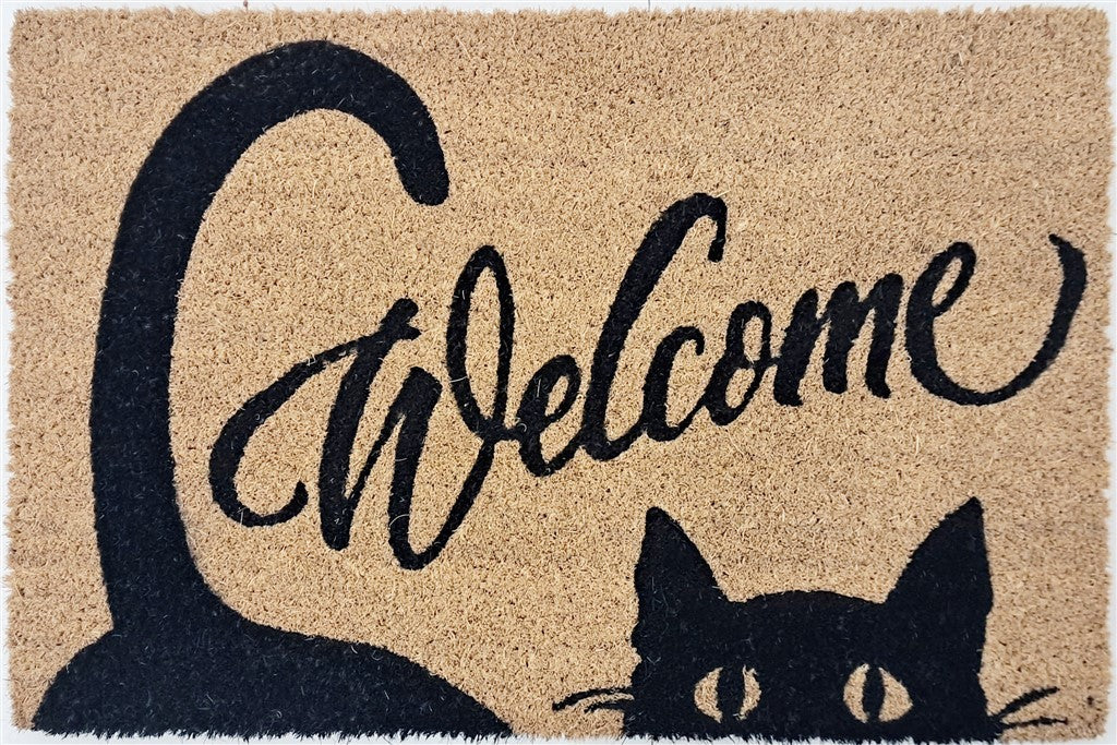 Tapis d’entrée Paillasson coco naturel WELCOME 40x60cm ep 1,5cm