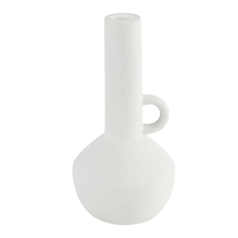 Vase en céramique blanc, H23 cm