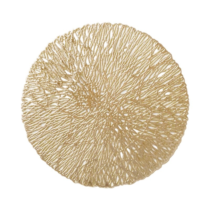 Set of 4 dessous de verre rond doré D10 cm