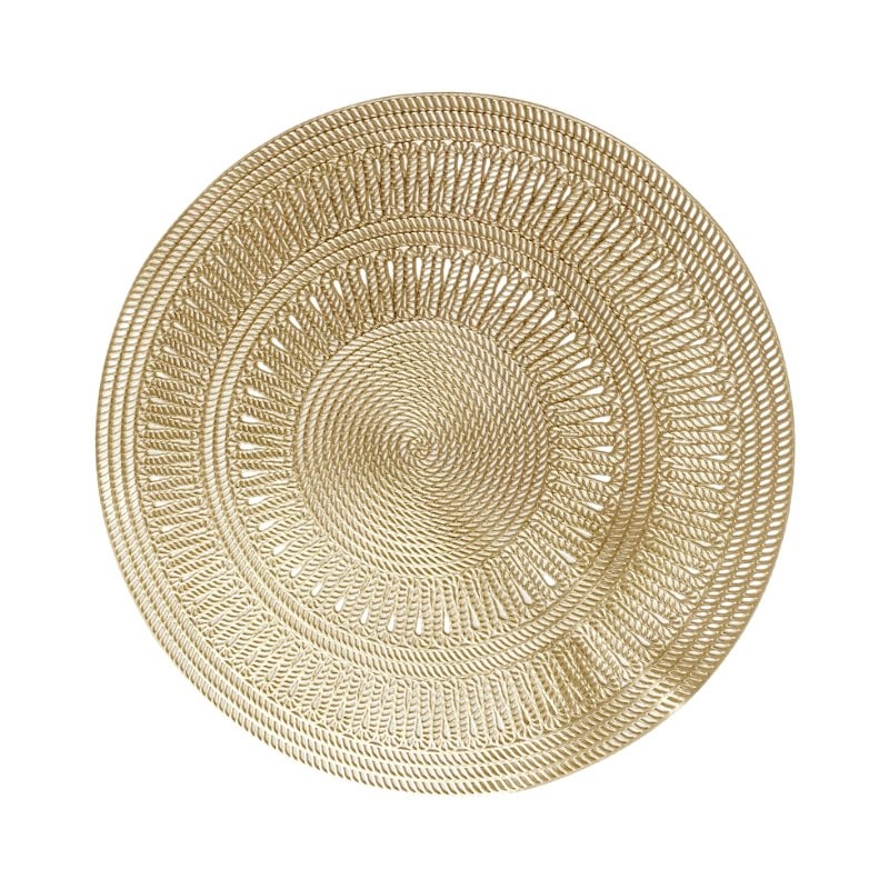 Set de table doré rond D38 cm