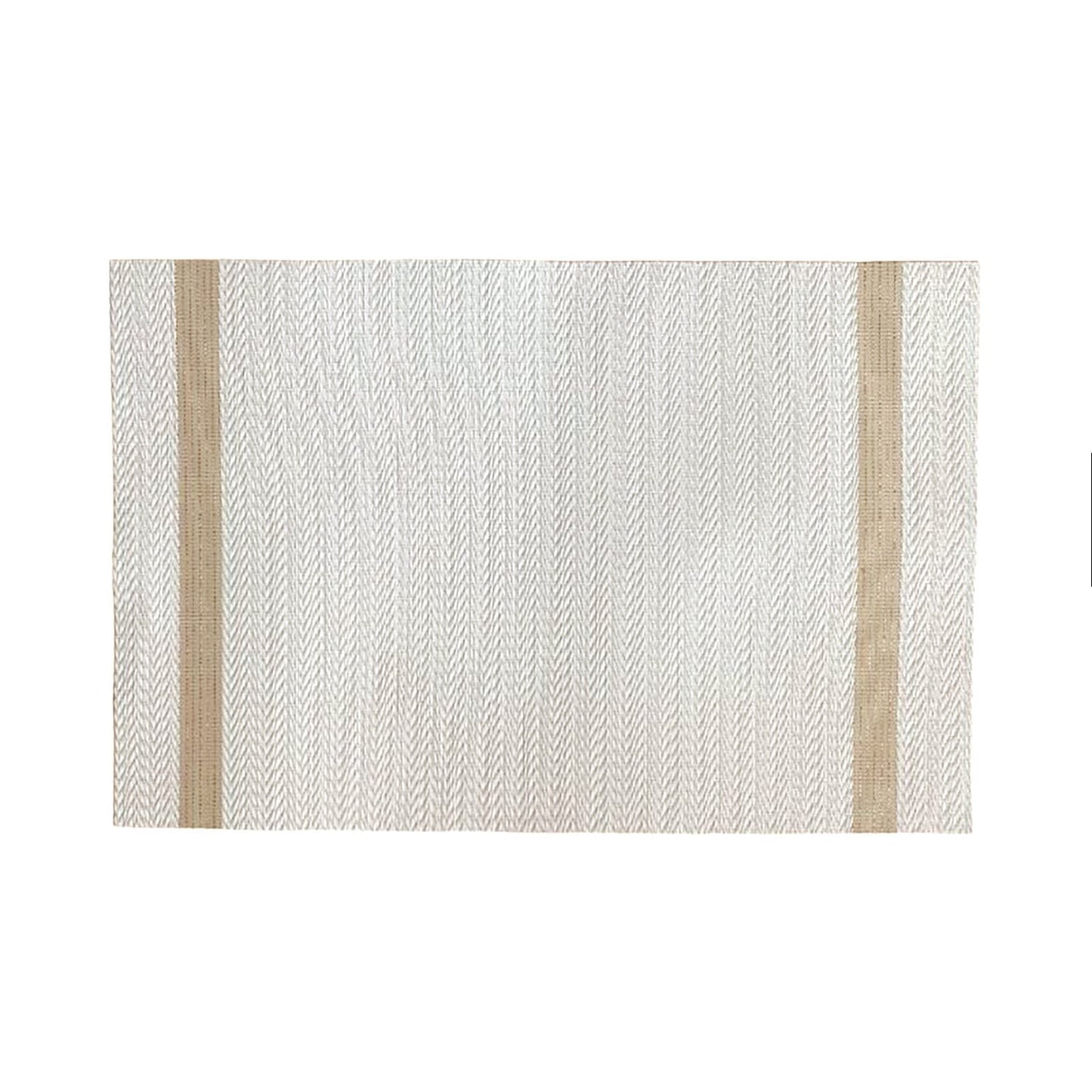 Set de table lavable avec motif lin et rayure 30x45 cm