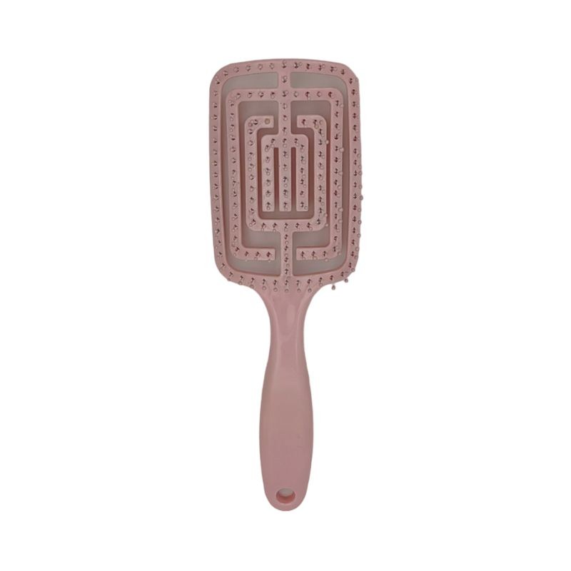 Brosse à cheveux 21,5x7cm, 2 coloris assortis rose, noir