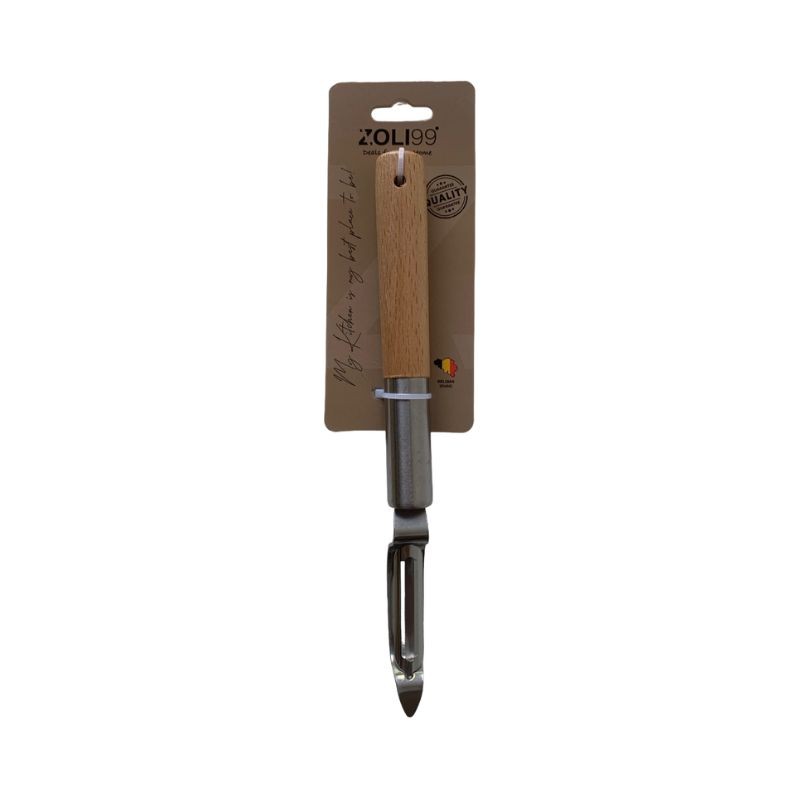 Eplucheur en acier inoxydable et manche en bois, 2xH22cm - COOK