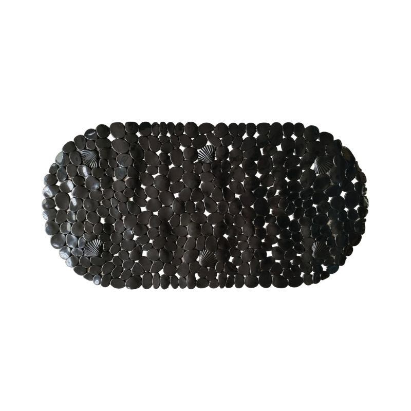 Tapis de bain galet noir, 69x35CM - BILLY