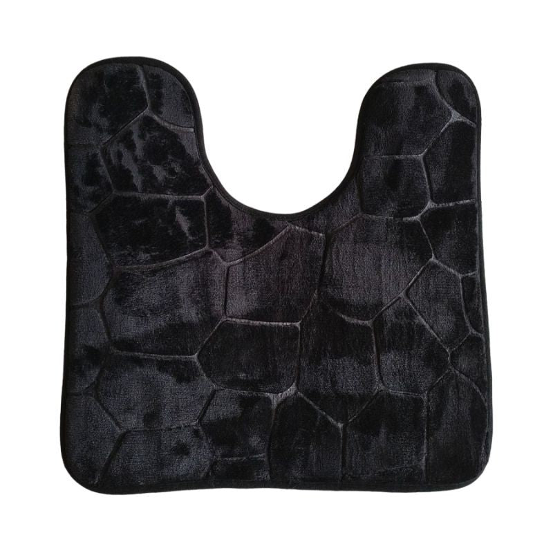Tapis contour WC noir, 45x45CM - BILLY