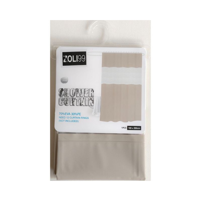 Rideau de douche beige, 180x200CM - OXY