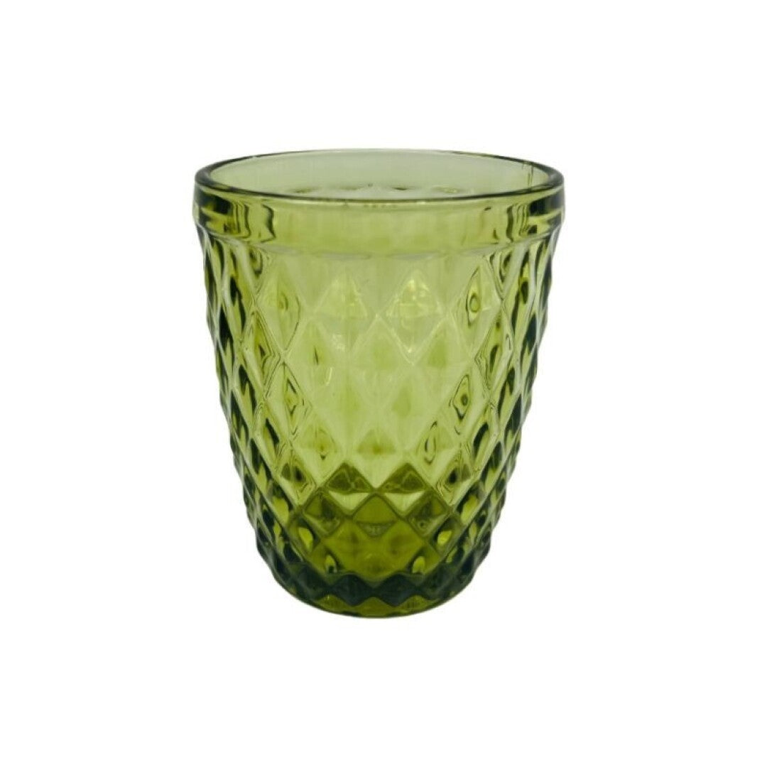 Verre à eau en verre vert, D8xH10CM, 250ML - GRANY