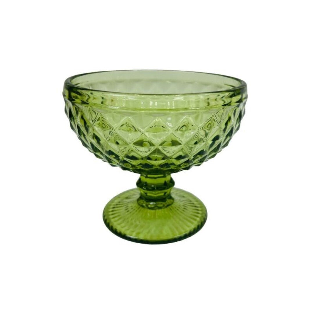 Coupe à glace en verre vert, D12xH10CM, 340ML - GRANY