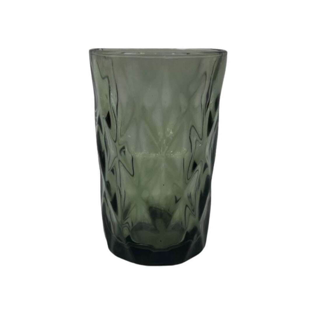 Verre à eau en verre gris, D8xH12,5CM, 350ML - LUXY