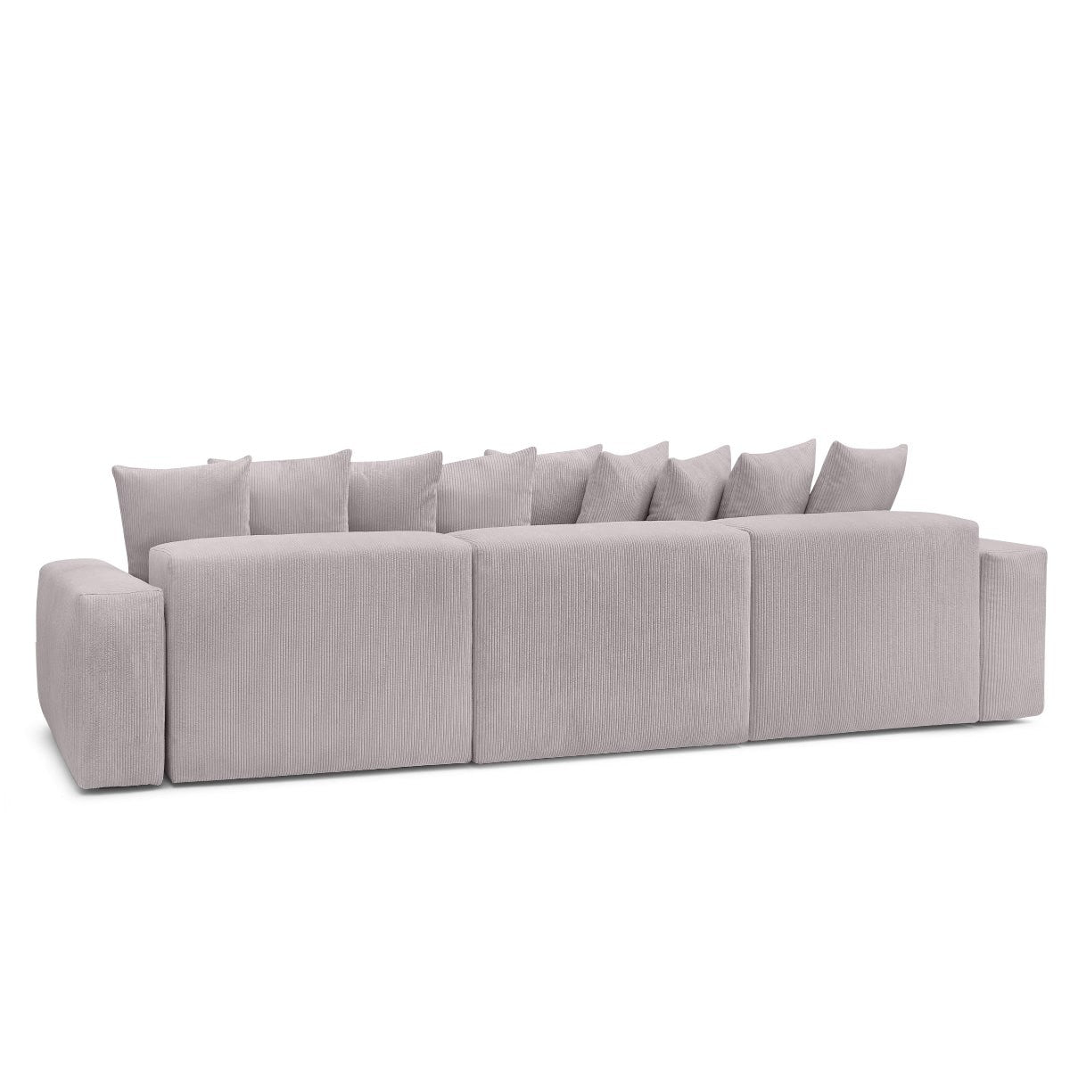 Canapé XXL panoramique fixe velours côtelé 420x174xH75 cm-Rossi