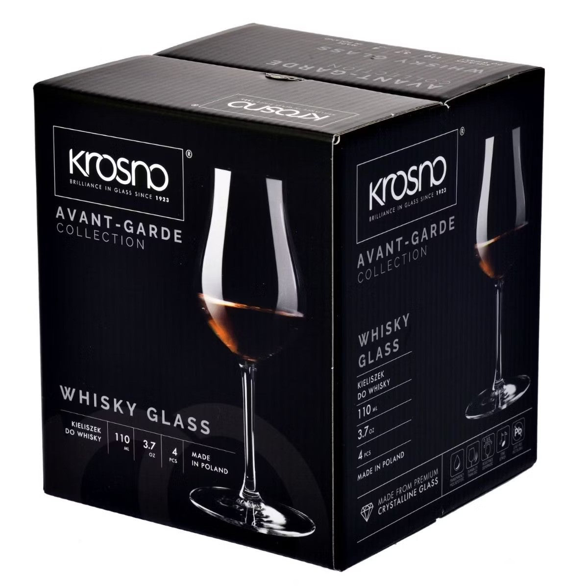 Pack de 6 verres en cristal 110ml Krosno