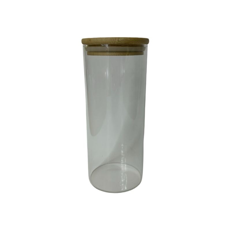 Pot hermétique en verre, D6,5xH12cm