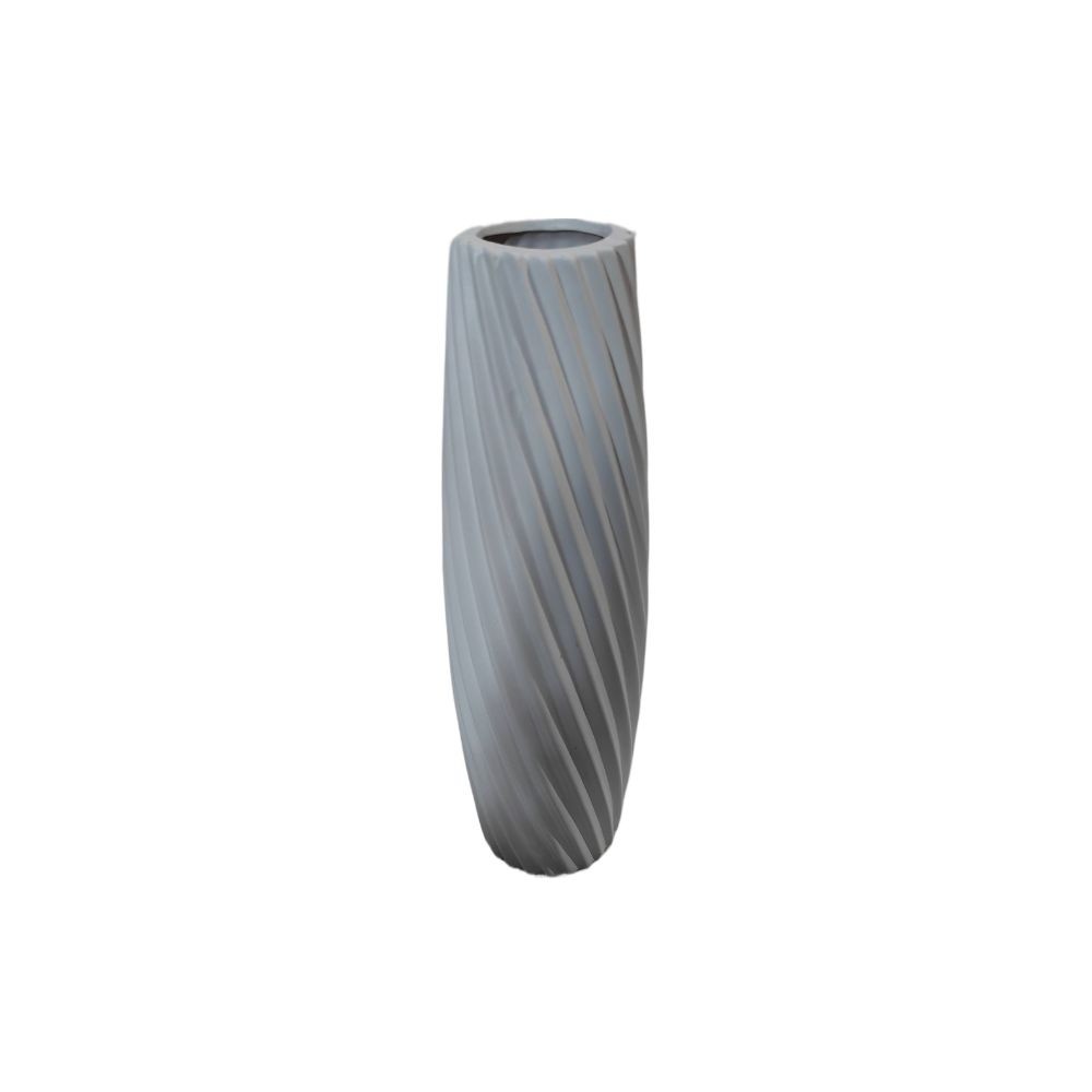 Vase en ceramique blanc, H33cm