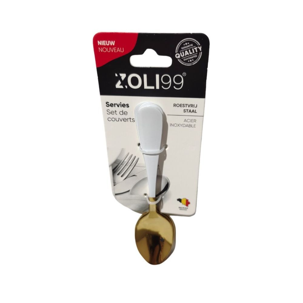 Set de 3 cuillères à café doré, H13,5cm