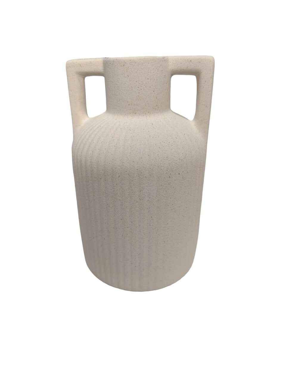 Vase en ceramique blanc, D12,3xH19,4cm