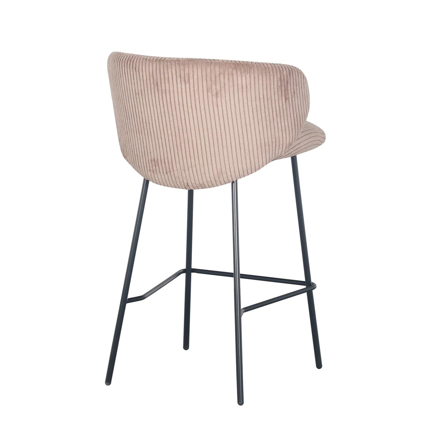 Tabouret de bar velours cotelé, 55x54xH87CM - ELISA