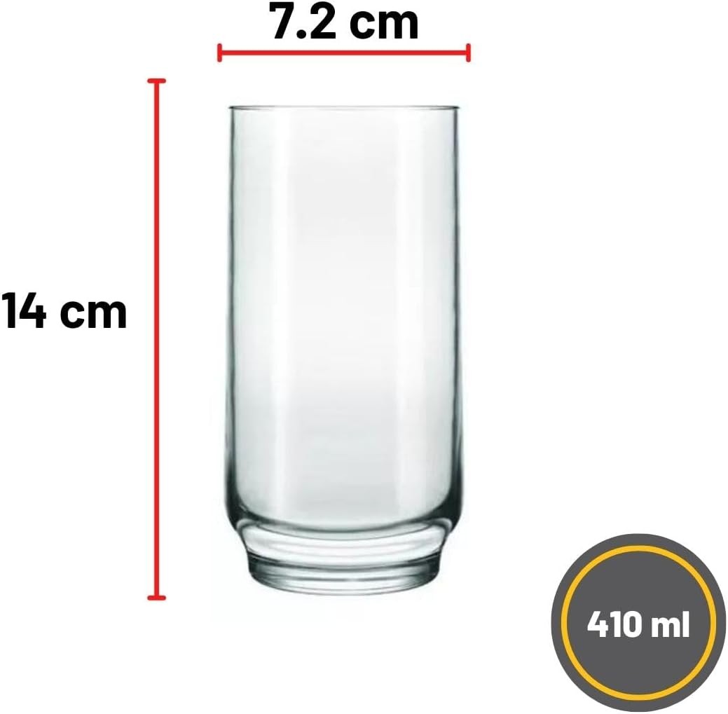 Set de 6 verres longs 410ml, Lights Nadir