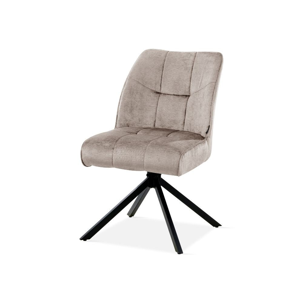 Chaise pivotante en tissu, 60x50xH84CM-OLIVIA
