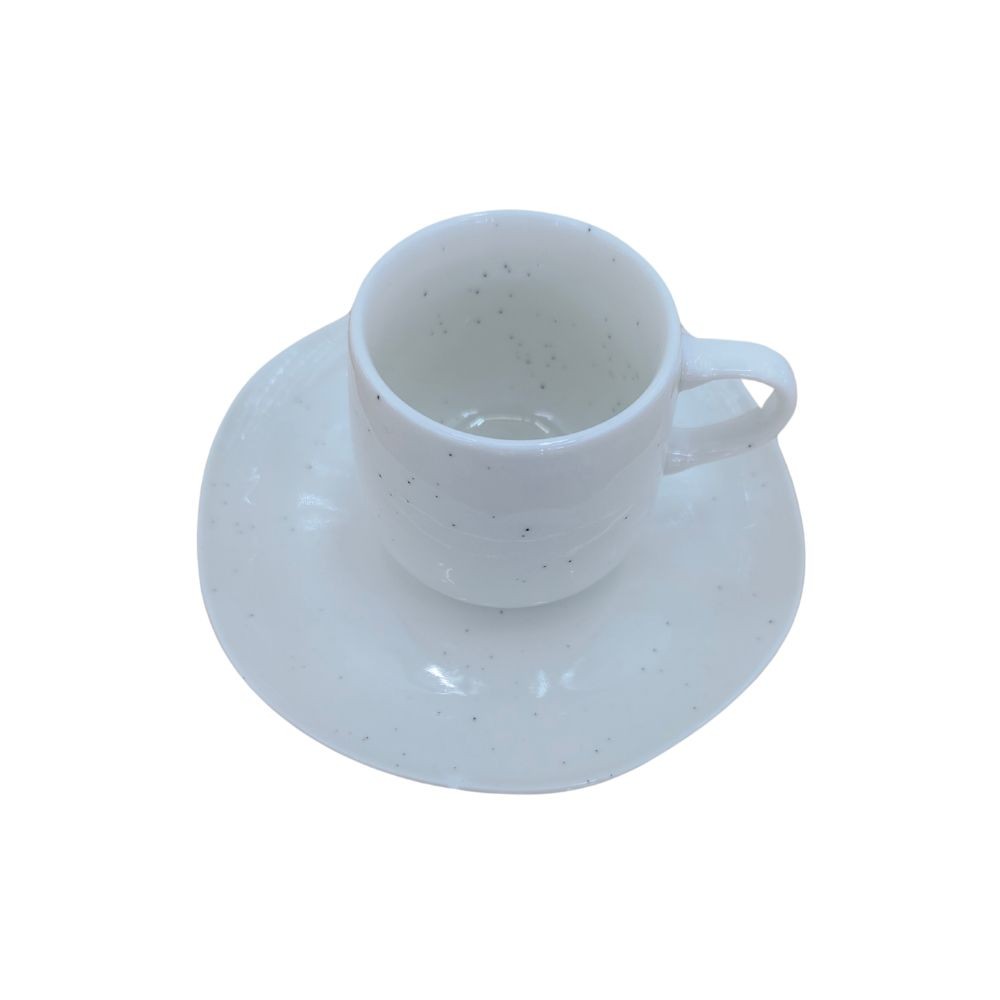 Set de tasse et soucoupe en céramique blanc