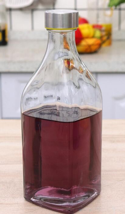 Bouteille en verre transparent, 1L