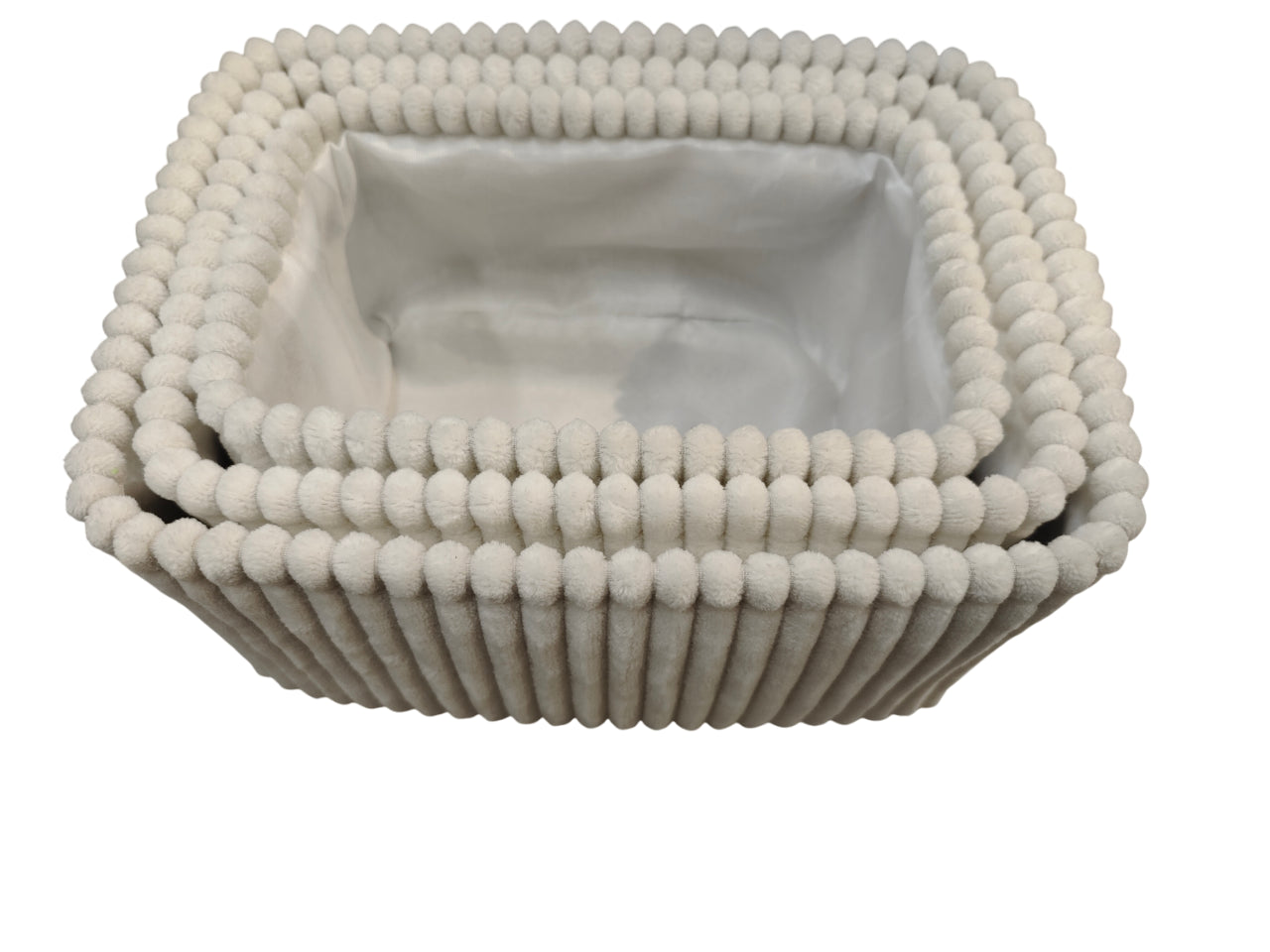 Lot de 3 boîtes de rangement en tissu
