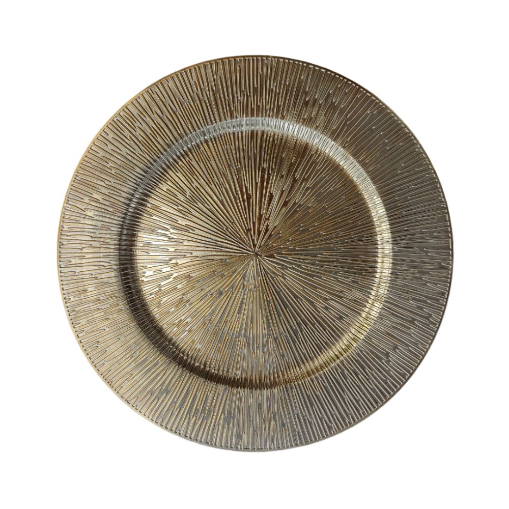 Sous plat à motif doré, D33CM