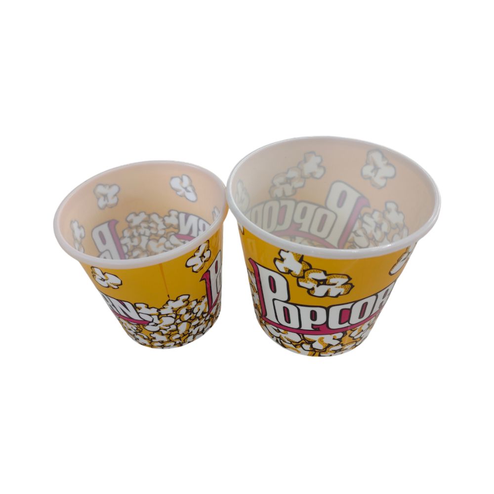 Seau à pop-corn en plastique