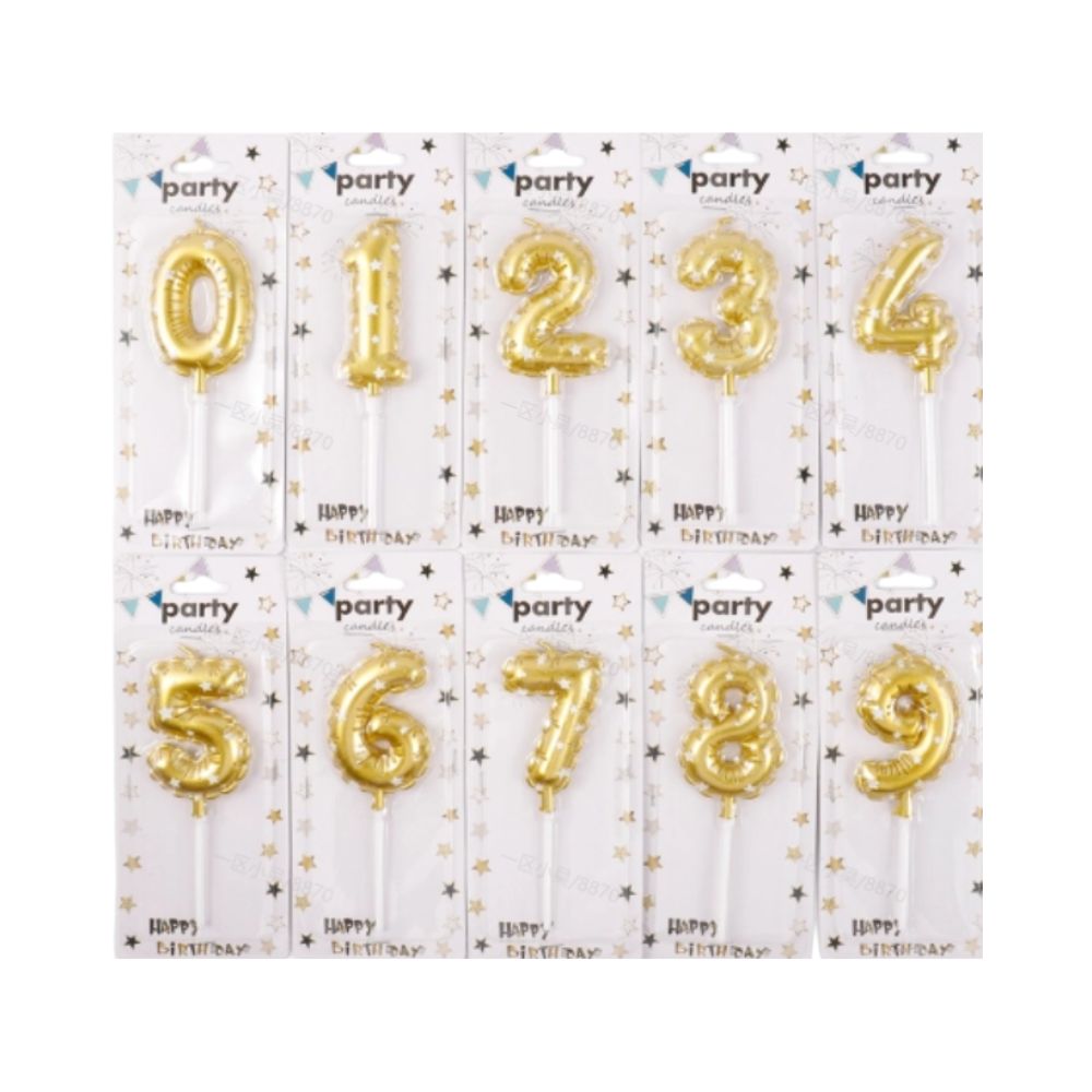 Bougies de fête, 0-9