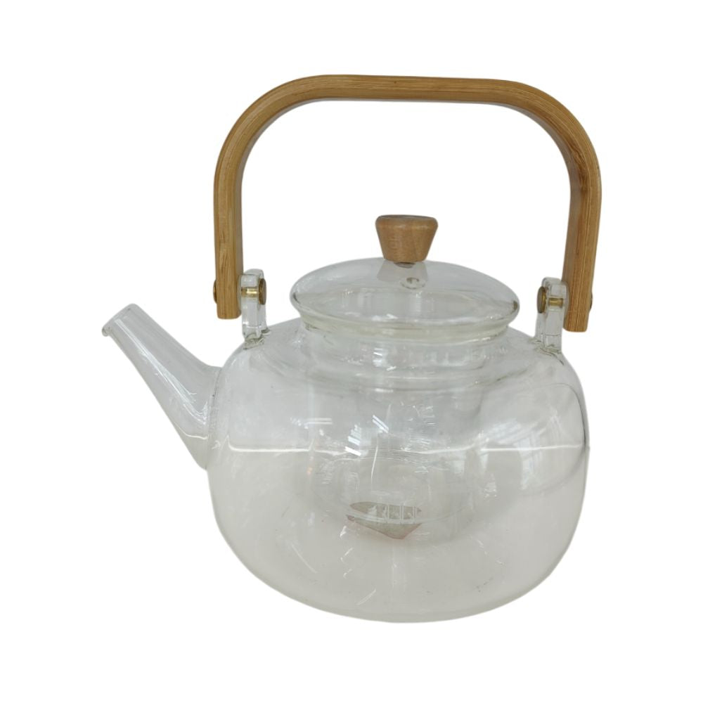 Théière en verre transparent