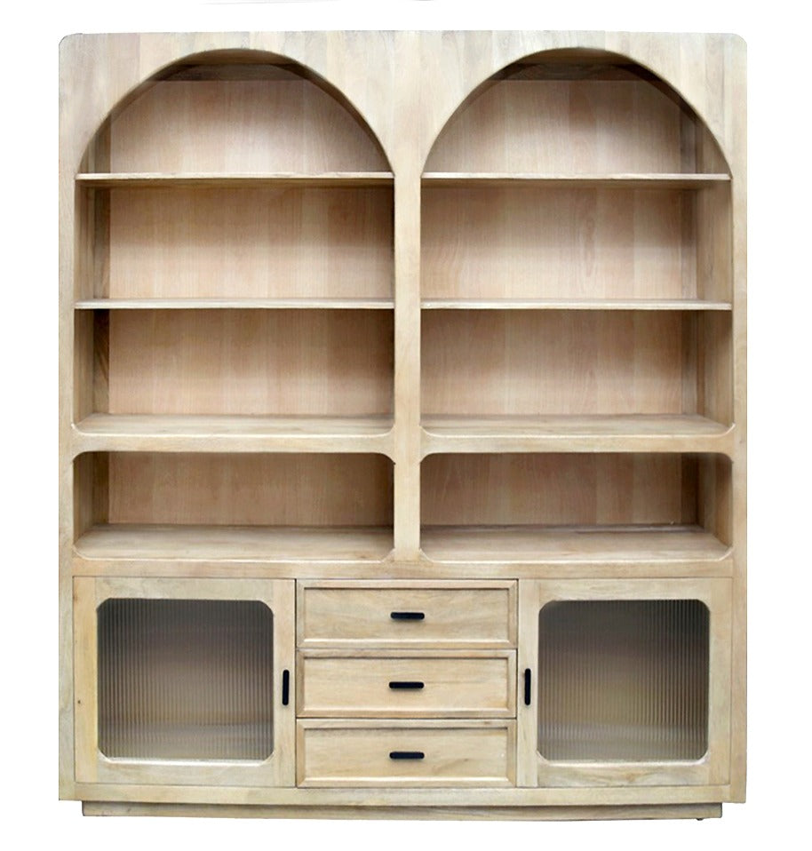 Vaisselier en bois de manguier, 200x40xH220CM - JUNO