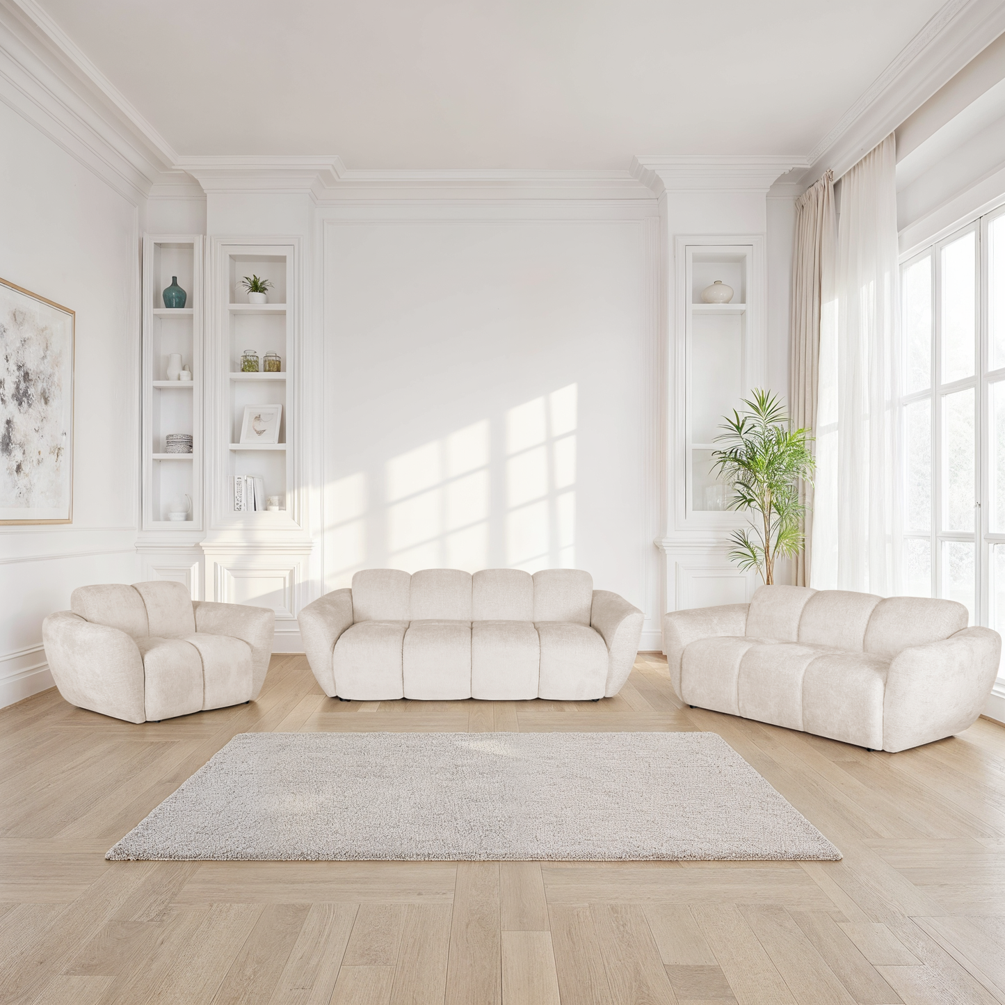 Canapé / fauteuil en tissu anti tache - LILO