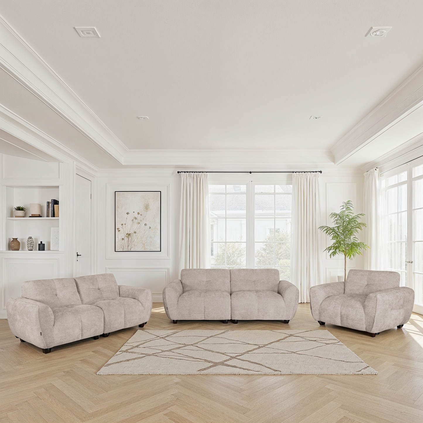 Canapé / fauteuil en tissu anti tache - SOLENE