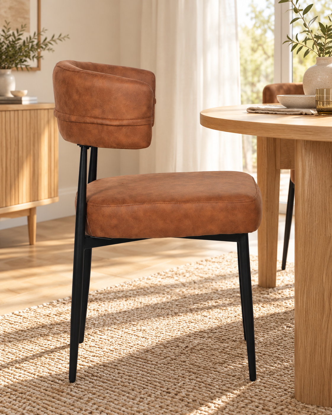 Chaise en tissu anti tache, 53x51xH83CM - YAARA