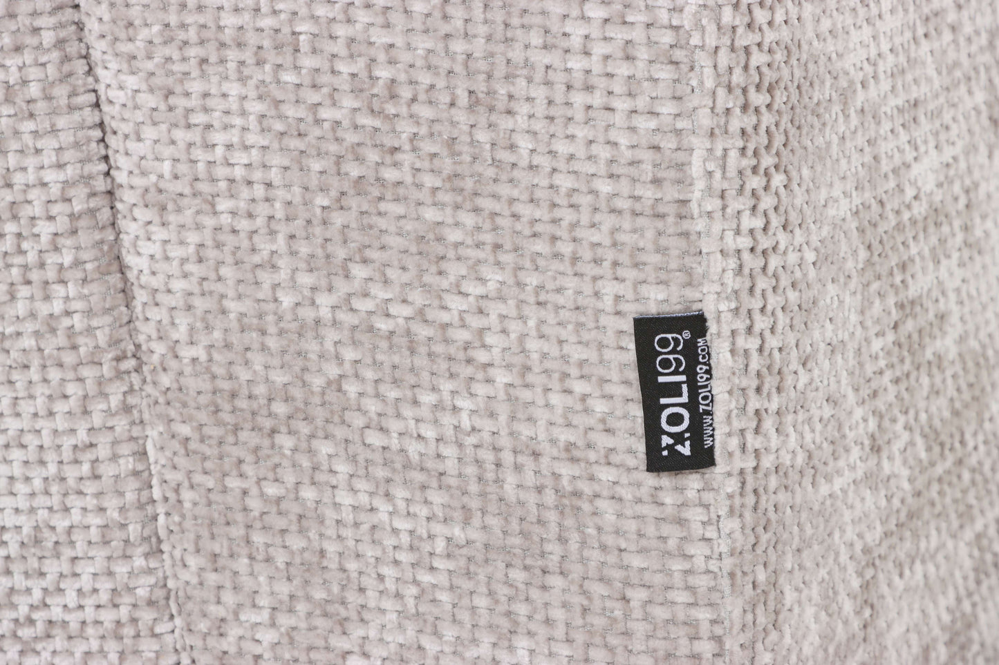 Canapé d'angle avec pouf en tissu anti tache réversible , 321x228xH97CM - EDEN