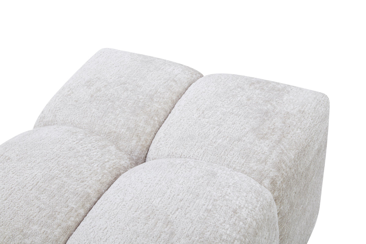 Pouf en tissu anti tache, 110x57xH44CM - HAZEL
