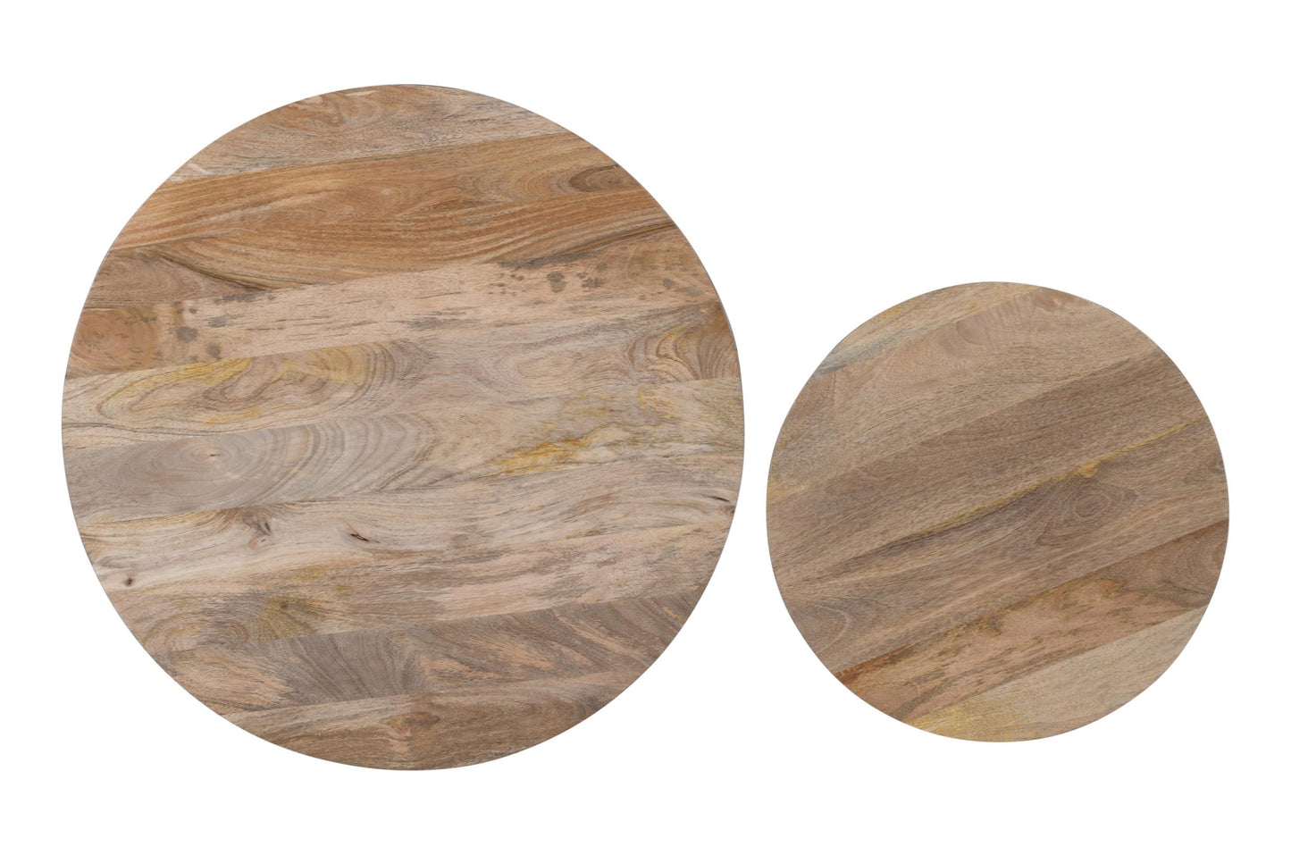 Set de 2 tables basses en bois, D90xH45,5CM et D65xH40CM - AALTO