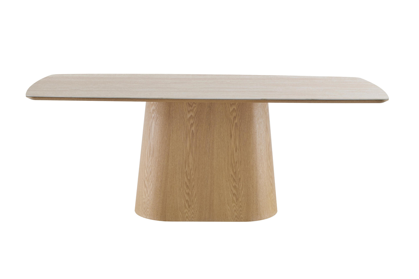 Table à manger en bois avec plateau céramique, H76CM - EDDA