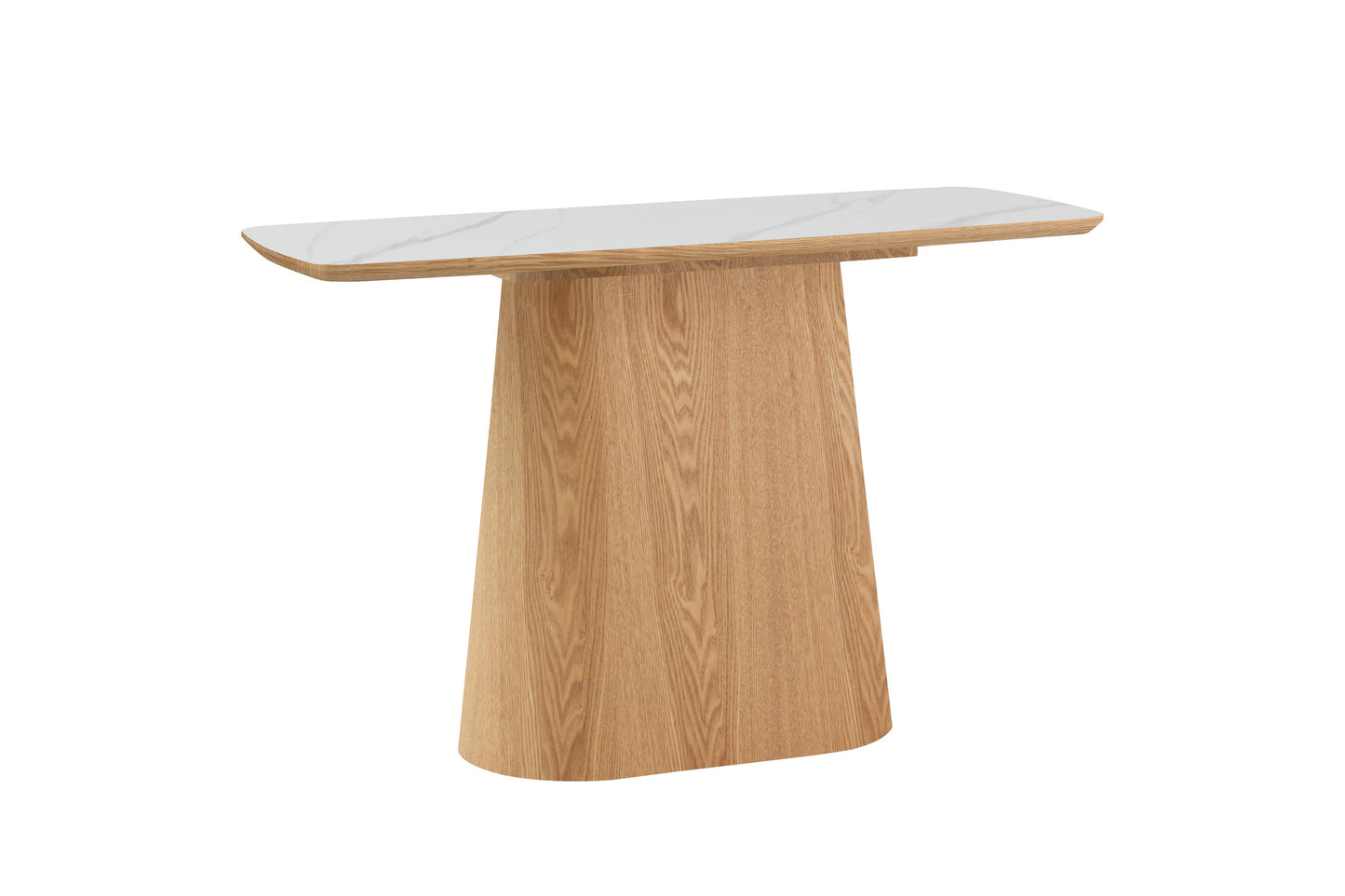 Table d'appoint en bois avec plateau céramique, 120x50xH75CM - EDDA