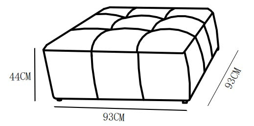 Canapé d'angle / pouf en tissu anti tache - MIRO