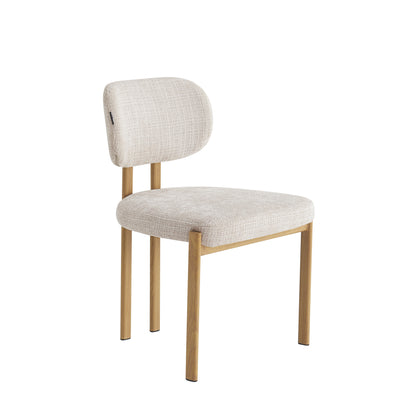 Chaise en tissu anti tache, 57x55xH81,5CM - SANTORI