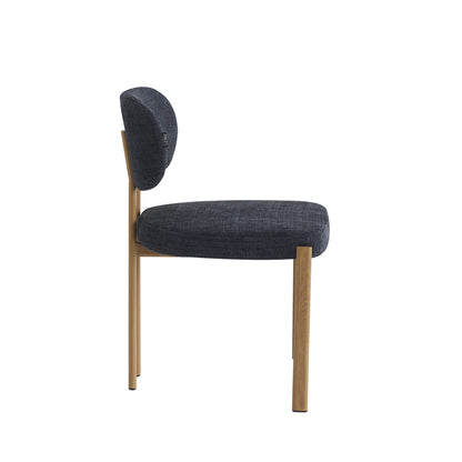 Chaise en tissu anti tache, 57x55xH81,5CM - SANTORI