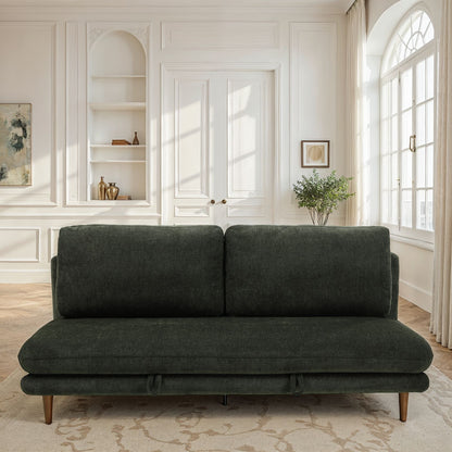 Canapé lit 3 places clic-clac en tissu anti tache, 192x94xH91CM - LUPINE