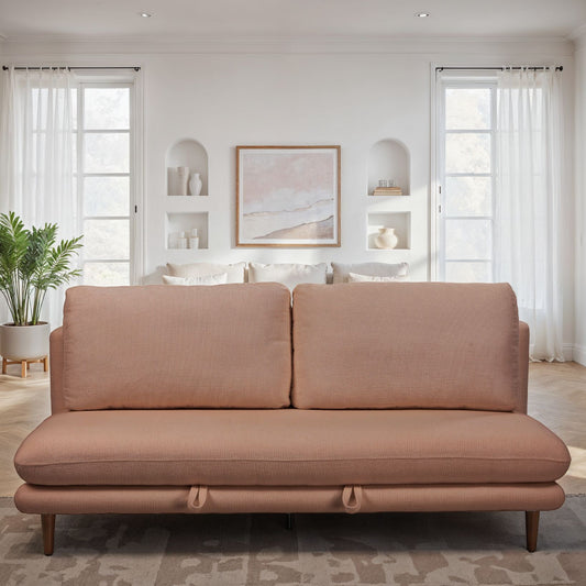 Canapé lit 3 places clic-clac en tissu anti tache, 192x94xH91CM - LUPINE