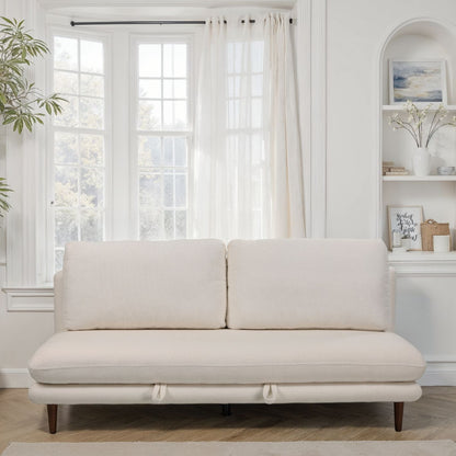 Canapé lit 3 places clic-clac en tissu anti tache, 192x94xH91CM - LUPINE