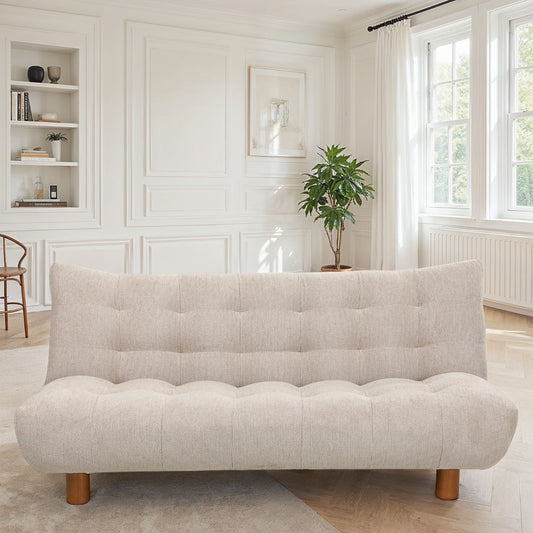 Canapé lit clic-clac convertible en tissu anti tache, 186x103xH89CM - LUCIEN